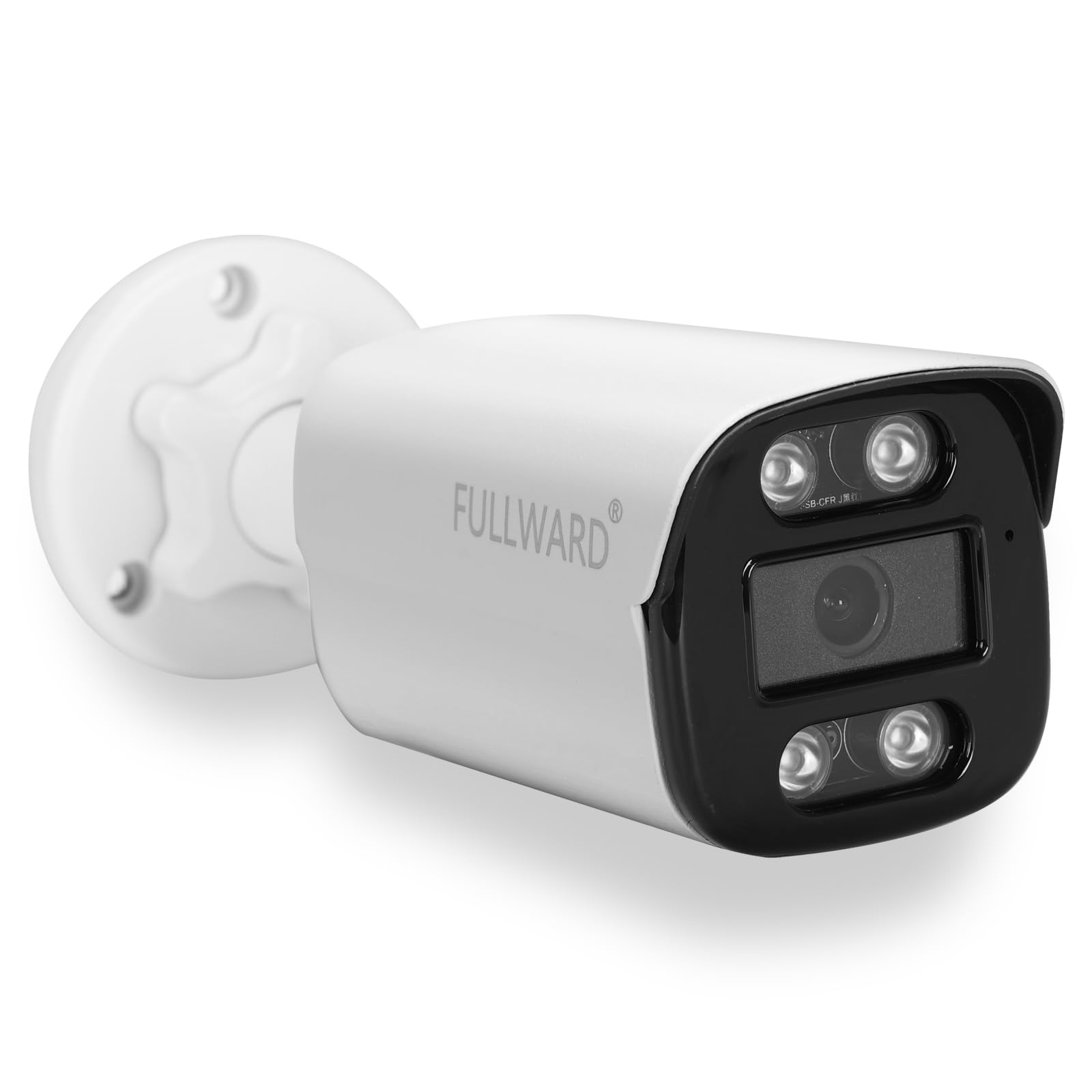 FULLWARD 5MP PoE CCTV Security Camera Outdoor/Indoor, Human/Vehicle Detection, 100ft Night Vision, Support 512GB SD, IP66 Waterproof, Client/App Remote Access – Model BC-003