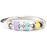 STORYJEWELLERY Fidget Ring, Anxiety Rings for Women, Spinner Ring, Silent Spinning Stress Rings, Fidget Jewelry, Womens Gifts