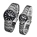 Top Plaza Wrist Watch for Lovers/Couples Dress Wrist Analog Quartz Waterproof Business Casual Calendar Date Window, 98FT 30M 3ATM Water Resistant - Valentine's Day Gift
