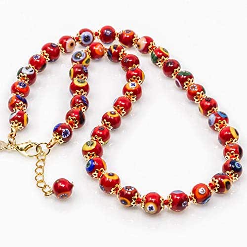 Original Murano Glass Millefiori Necklace Handmade in Italy