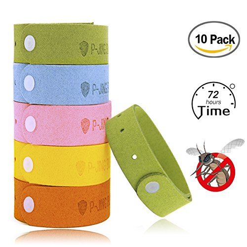 P-JING Mosquito Repellent Bracelets, 100% Natural Plant Based Oil | Soft Material for Kids & Adults | Keeps Bugs & Insects Away Indoor & Outdoor, Pest Control Bug Protection for Kids & Adults