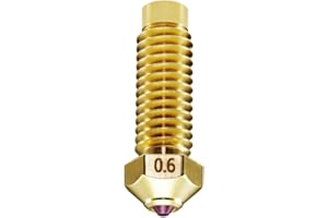 DUROZZLE Ruby Nozzle 0.6mm for Elegoo Neptune 4 Plus/Max 3D Printer, Hardened & Abrasion Resistant for Precision Additive Manufacturing