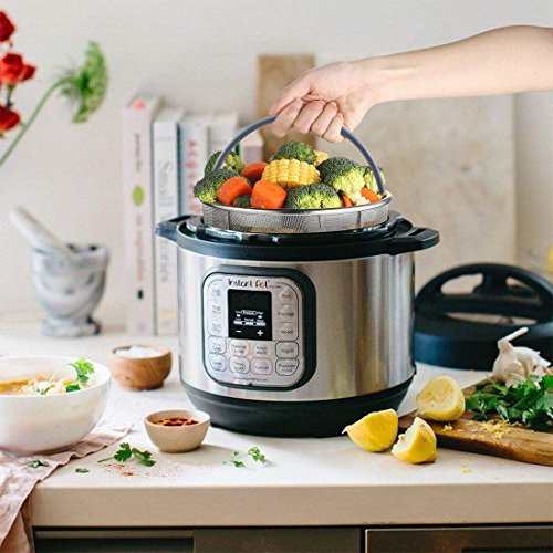 image for GROWNEER 6qt Stainless Steel Steamer Basket Fits InstaPot Pressure Coo