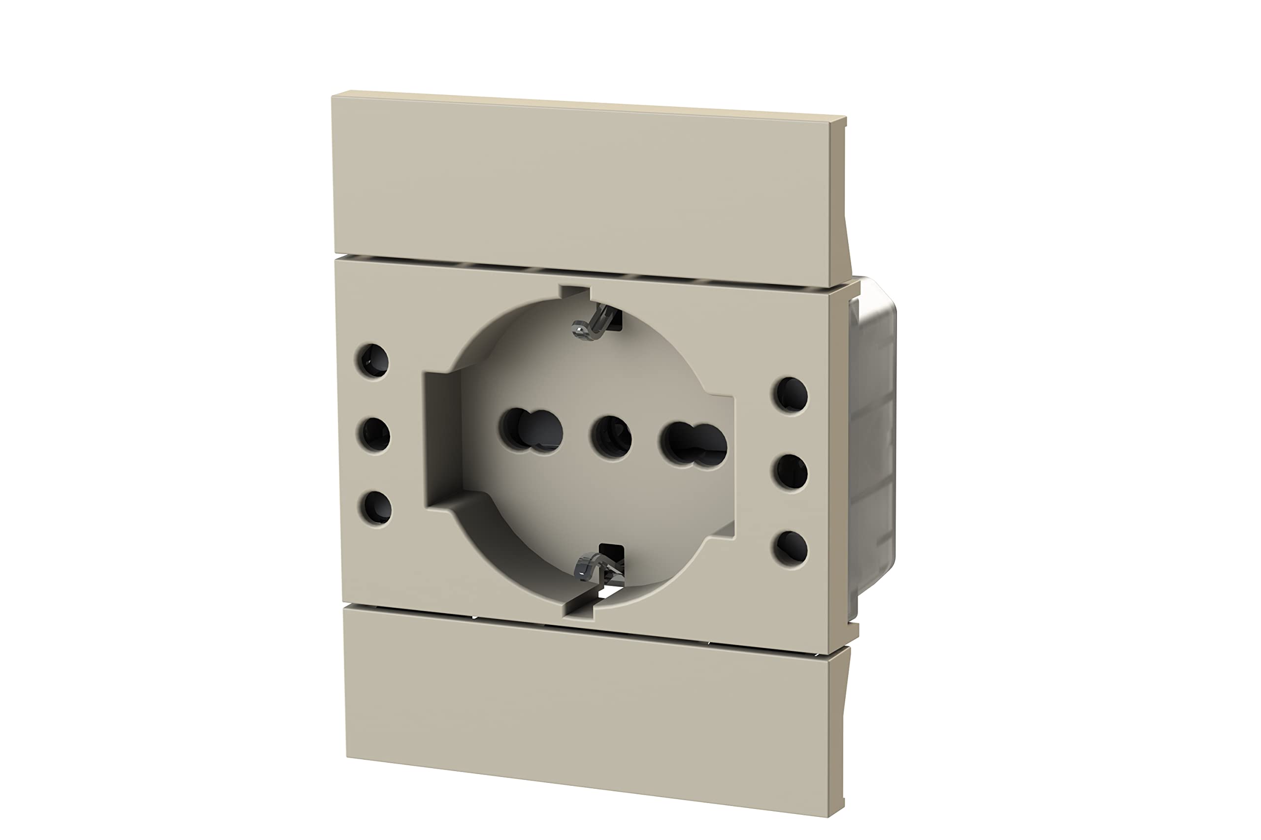 4Box - Recessed socket P503 compatible with Bticino® LivingNow™ sand