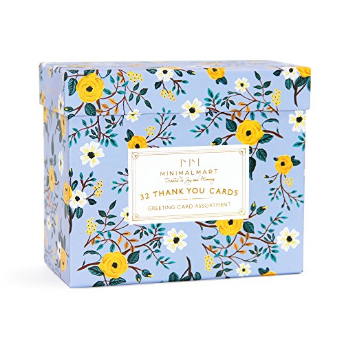 image for Minimalmart Thank You Box Set of 32 Assorted Premium Cards with GOLD E