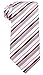 Scott Allan Collection Burgundy and Gray Necktie for Men - Jacquard Woven Striped Tie - Burgundy Red & Grey Wedding Ties