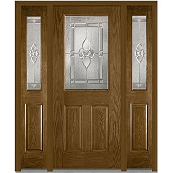 Compañía Nacional de puerta z012782l Fibra de vidrio exterior de roble