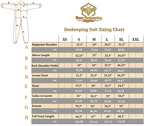 Professional Beekeeping Suit Goatskin Gloves (1 Pair) and Bee Stickers Self-Supporting Fencing Veil and YKK Metal Zippers for Bee Keepers Easily Take On and Off (Large) - Thumbnail 5