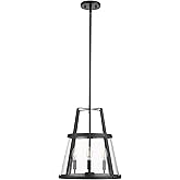 ML Lighting 13604-MB Edelweiss 4-Light Pendant Light in Matte Black Finish