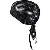 PURFUN Men Women Breathable Cycling Bandana Headscarf Adjustable Sweat Wicking Quick Dry Mesh Head Scarf Wrap Liner Skull Cap
