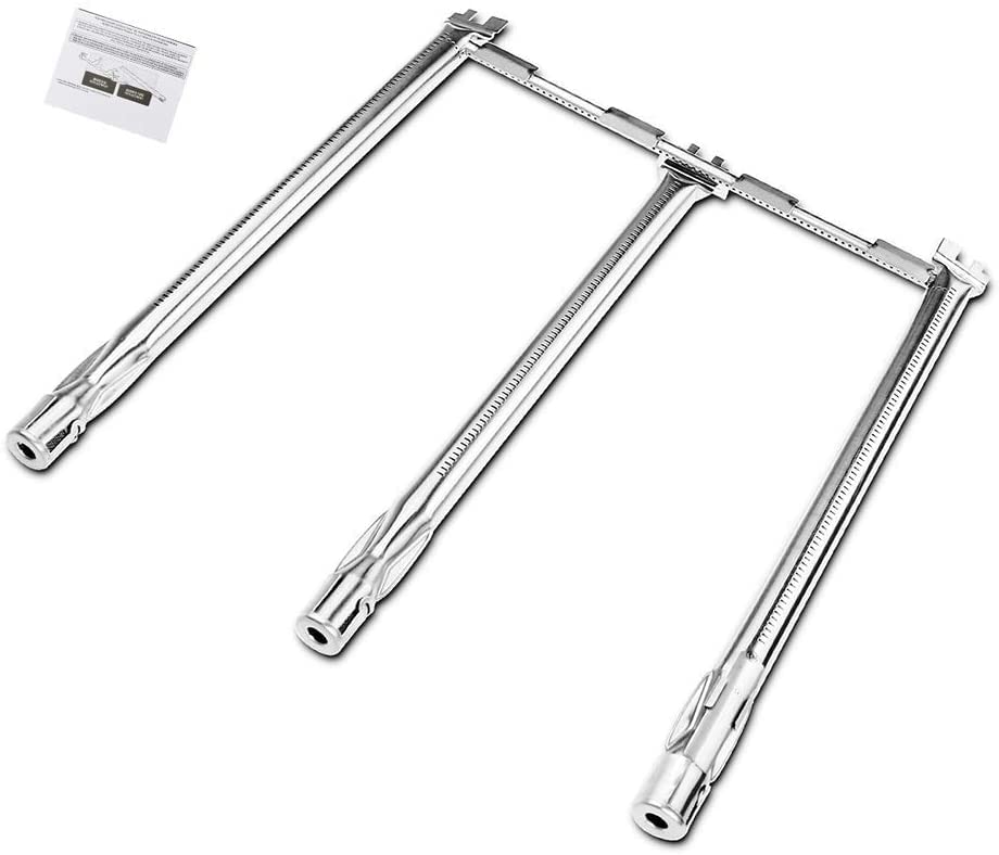 GriHero 69787 Grill Burner for Weber Spirit 300 E310 E320 E330 S310 S320 S330 Gas grills with Front-mounted Control Panels, BBQ Grill Burner Tubes Spare Parts Compatible with Weber 69787 BBQ Burner