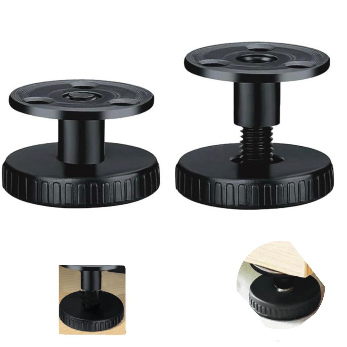 Ceeyoll 4 Pieces Adjustable Furniture Legs Fixator Anti Vibration Tool Anti Vibration Use On Beds Cabinets Sofas And Room Walls Limiter Telescopic Headboard