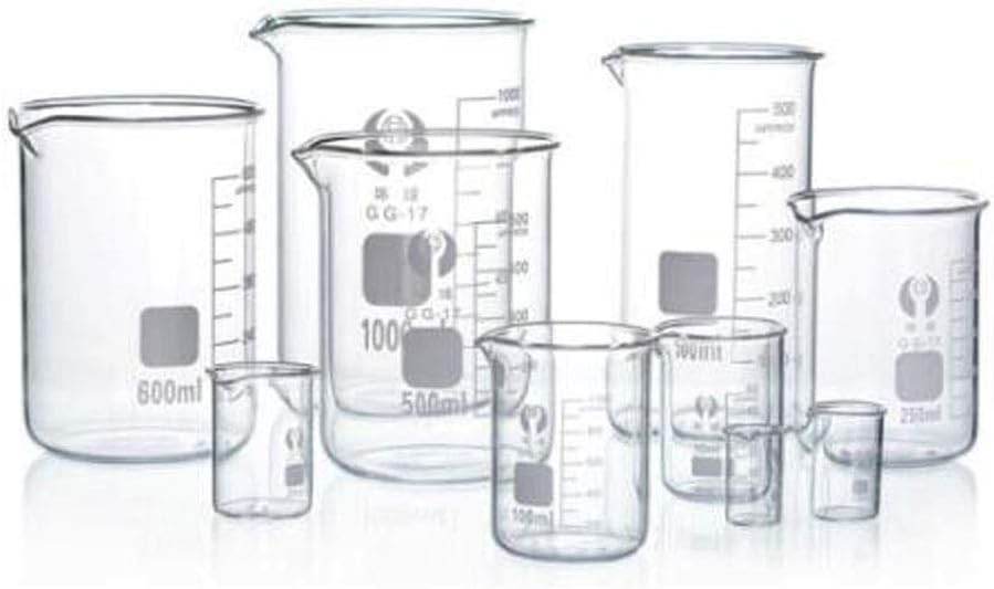 TONGBOSHI Glass beaker with graduated high temperature measuring cup, experimental product, beaker brush, experimental consumables, instrument teaching instrument (Size : 5000ML)