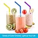 WEBSUN Reusable Silicone Straws Set With Pouch LFGB Approved, 6 PCS Silicone Straws for 30/20oz Yeti/Ozark/Rtic Tumblers, 2 PCS Metal Straws & 2 Cleaning Brushes
