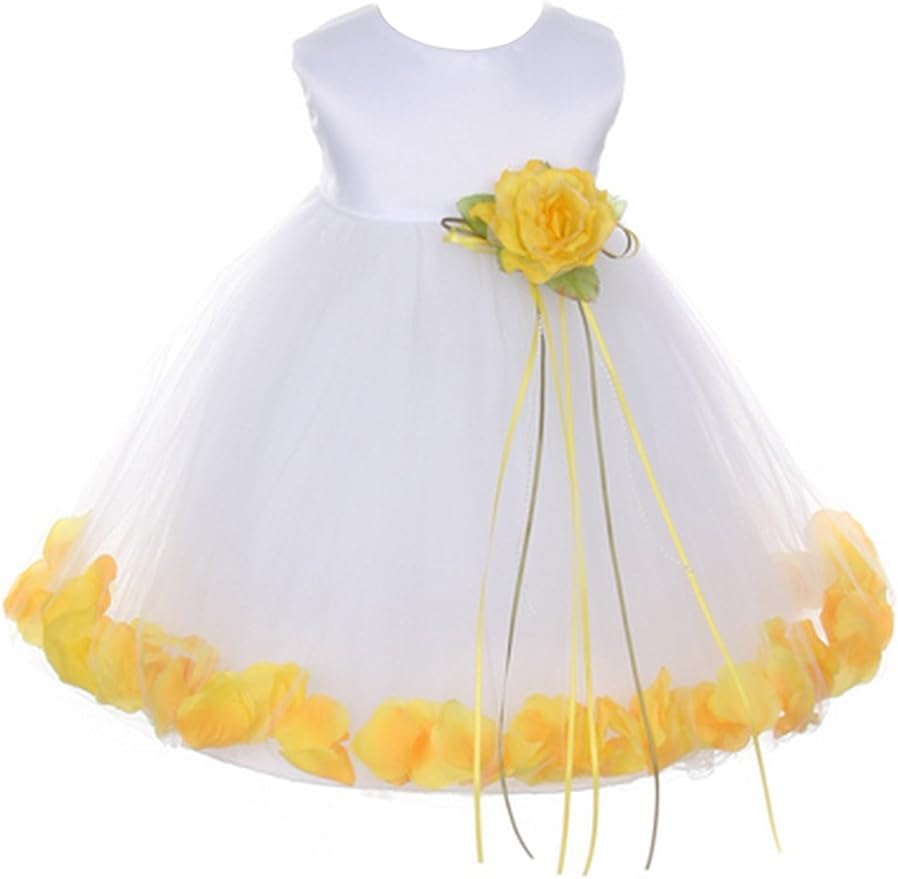 white dress with yellow flowers