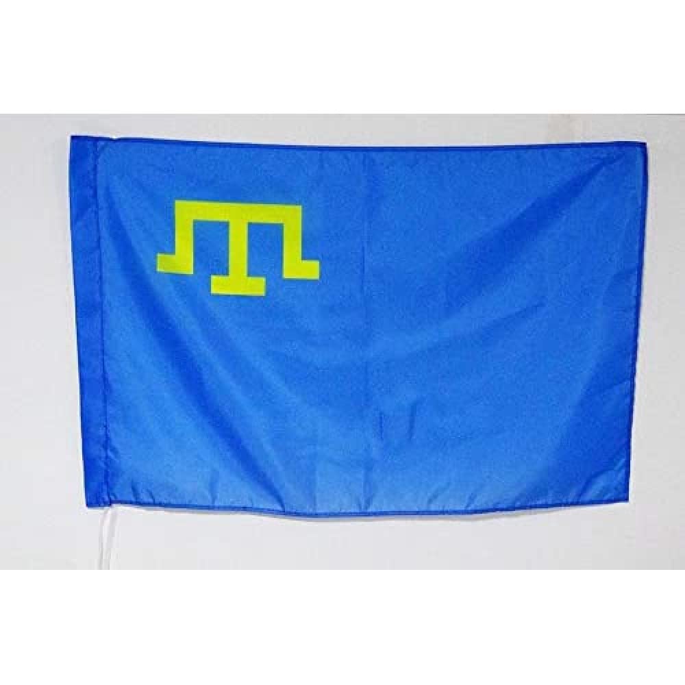 AZ FLAG - Crimean Tatars Flag - 3x5 Ft - Tatar Banner with Sleeve - 100% Polyester - Fade Resistant - Vivid Colors - 3' x 5' Feet - 150x90 Cm