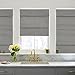 Chicology Cordless Magnetic Roman Shades / Window Blind Fabric Curtain Drape, Light Filtering, Privacy - Daily Grey, 35