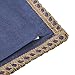 Phantoscope Farmhouse Solid Throw Decorative Pillow Cover Burlap Linen Trimmed Tailored Edges Outdoor Pillow Navy Blue 18 x 18 inches, 45 x 45 cm
