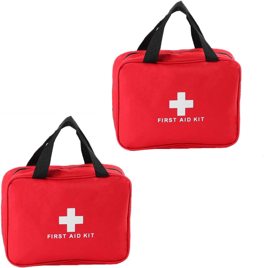 PAXLAMB First Aid Bag First Aid Kit Empty Medical Storage Bag Red Trauma Bag for Emergency First Aid Kits Car Workshop Cycling Outdoors (Red 2)
