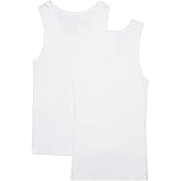 Bonds Mens Soft Bonds Chesty Tank Undershirt in 100% Cotton Rib for Men, 2-Pack