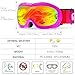 PP PICADOR Ski Goggles Snow Goggle for Kid Boy Girl with OTG Anti-Fog Len(Pink)