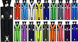 Enimay Great Quality Unisex Suspenders (Many Colors & Styles Available)
