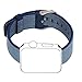 INTENY Woven Nylon Fabric Wrist Strap Replacement Band with Classic Square Stainless Steel Buckle Compatible for Apple iWatch Series 1/2/3,Sport & Edition,38mm, Navy Tahoeblue