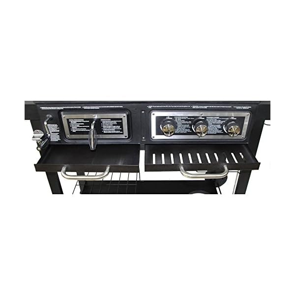 RevoAce GBC1793W Portable Dual Fuel Combination Charcoal/Gas Barbecue