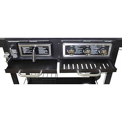 RevoAce GBC1793W Portable Dual Fuel Combination Charcoal/Gas Barbecue