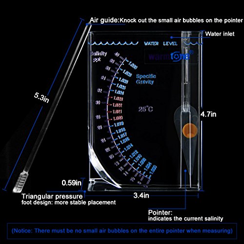 Boxtech Aquarium Marine Test Sea Saltwater Hydrometer Reef Ocean