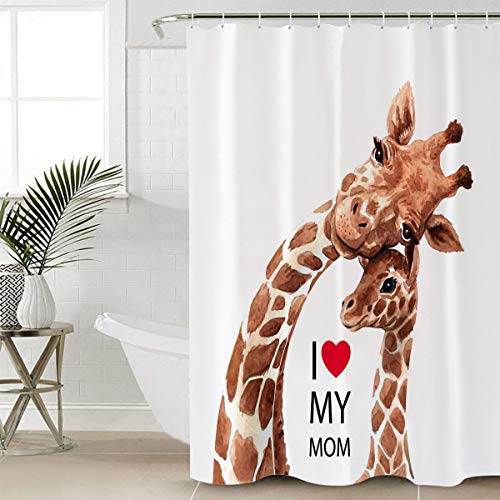 Giraffe Mother & Son Bath Curtain - Image 5
