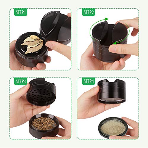 iRainy [Large 3 Inches] Spice Herb Grinder with Pollen Catcher, 4