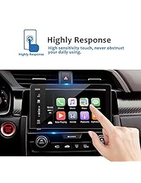 LFOTPP Honda Civic Coupe Hatchback 2016 2017 7 Inch Glass Navigation Screen Protector,Silk Screen Printing Glass Protective Shield, MXO Compatible with The EX, EX L, EX T, and Touring