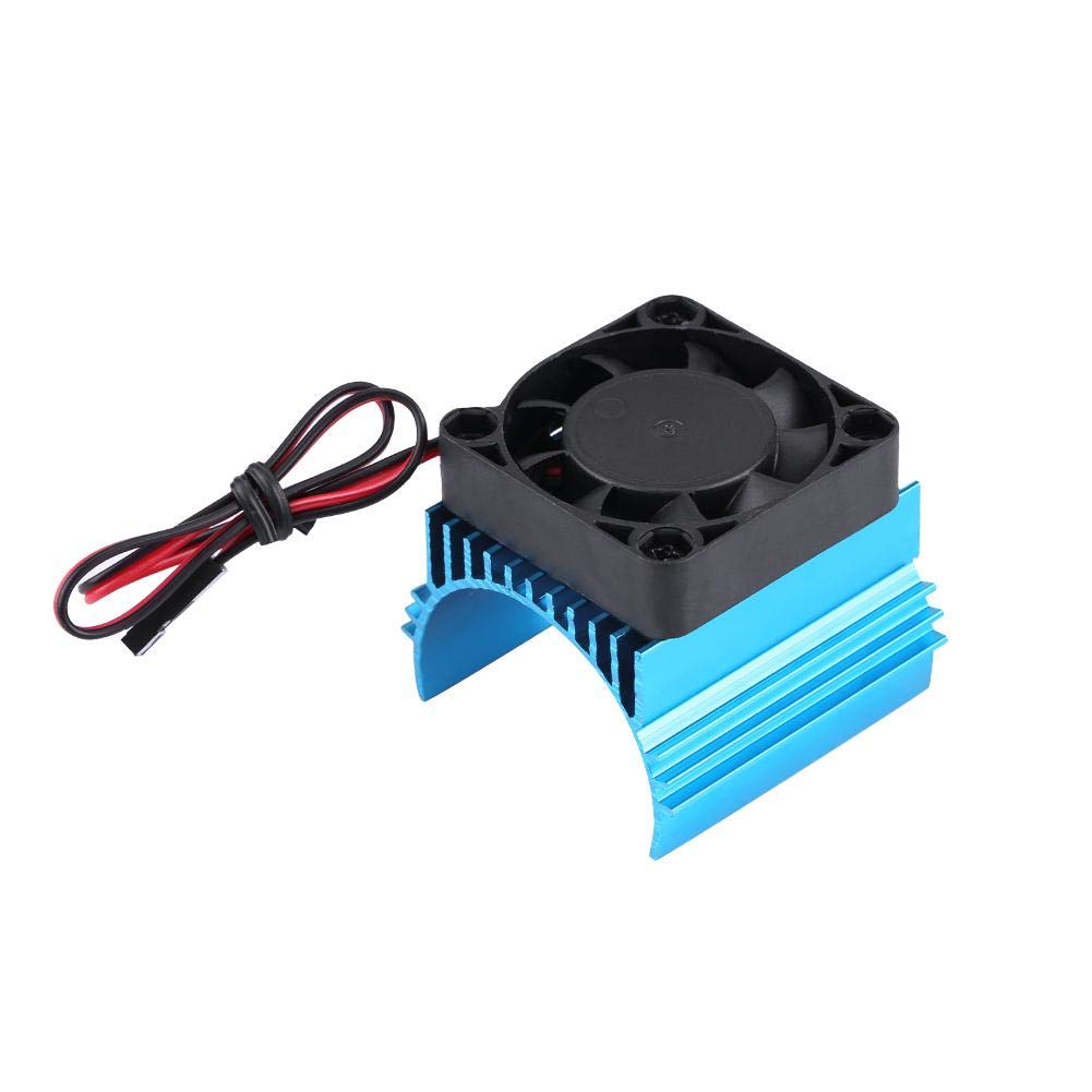 RC Cooling Fin, Universal RC Motor Cooling Fin Set Heat Sink with Fan for 1/10 RC Car 4074/4274/1515 Motor RC Replacement Part