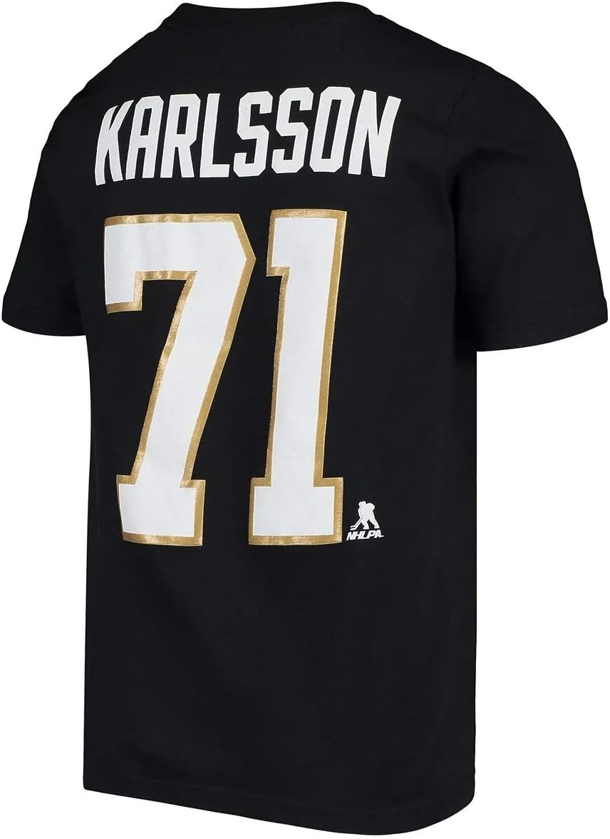Outerstuff NHL Youth Team Color Player Name and Number Jersey T-Shirt : Clothing
