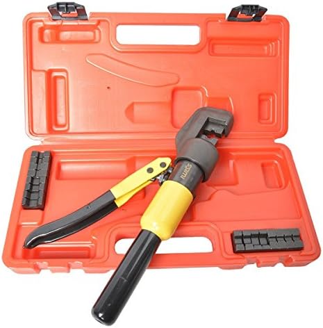 IWISS 8 Ton YQK-70 Manual Operated Hydraulic Electric Wire Cable Lug Terminal Crimper Crimping Tool For (4-70mm2) with 8 Hexagon Steel Die
