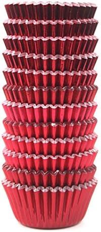 Xlloest Mini Foil Baking Cases Paper Pack of 300 (Red)