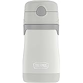 THERMOS BABY 10 ounce Stainless Steel Vacuum Insulated Straw Bottle, Gray