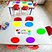 Table Spots for Teachers, No Staining or Shadows, Complete Erase! Use in Class All Year! Dry Erase Only, 10 Pack Multicolor Circles, Wall Stickers, Decals, Abaco Brands, USA
