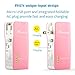 Pisen 5000mAh Power Bank with Foldable AC Plug 1A/2A for iPhone, iPad, Samsung and More (Pink)