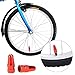 Presta Valve Core(12 Pack) and 12 Anodized Alloy Presta Valve Caps for Tubeless Road & MTB Bike Works w/Stan's, Vittoria, Continental, Kenda & More. No-Leak Replacement Presta and Schrader Valve Cor
