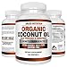 Organic Coconut Oil 2000mg - 100% Extra Virgin Cold Pressed for Weight Support, Skin, Hair, Nails - 120 Softgel Capsules - Arazo Nutrition