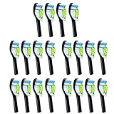 20 pcs Replacement Brush Heads Compatible with Philips Sonicare Electric Toothbrush - Model HX-6064 Black - by FolksCare(TM)