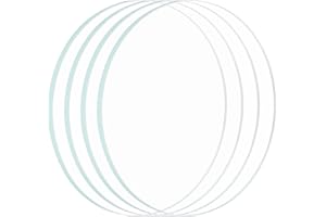 PATIKIL 1.97" Dia LED Lens, 4 Pcs Polished Edge Flashlight Replacement Parts Glass Lens for Light Source Lens Replacement, Tr