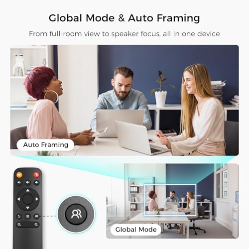 NEARITY V30S 4K Video Conference Camera with Microphone, 120° FOV/3X Digital Zoom, Meeting Room Webcam, Dual Microphone, Business Video Conferencing System/Smart Whiteboards