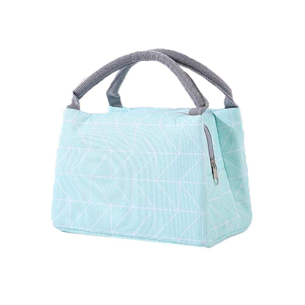 Qenci Insulated Lunch Bag, Thermal Cooler Lunch Bag Handbag Pouch Picnic Storage Box Lunch Bags
