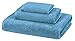 Amazon Basics Quick-Dry Towels - 100% Cotton, 3-Piece Set, Lake Blue