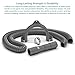 6 Ft. Premium Replacement Washing Machine Drain Hose Heavy-Duty Water Support | Flexible, Corrugated Design | Quick & Easy Installation | Incl. Steel Clamp