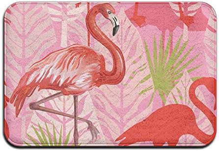 1 Piece Smart Dry Memory Foam Bath Kitchen Mat For Bathroom - Pink Flamingos Shower Spa Rug 18x36 Door Mats Home Decor With Non Slip Backing - 3 Sizes