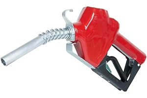 Fill-Rite N075UAU10 3/4" Automatic Gasoline Nozzle in Red - Abrasion Resistant Commercial & Industrial Fuel Nozzle - Robust & Ergonomic Design - Hand-Operated Fuel Pump Accessory
